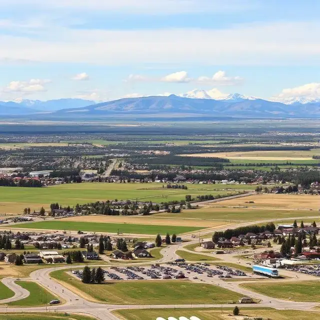 Airdrie downtown streetscape with local businesses representing Can Do More Renovations service coverage