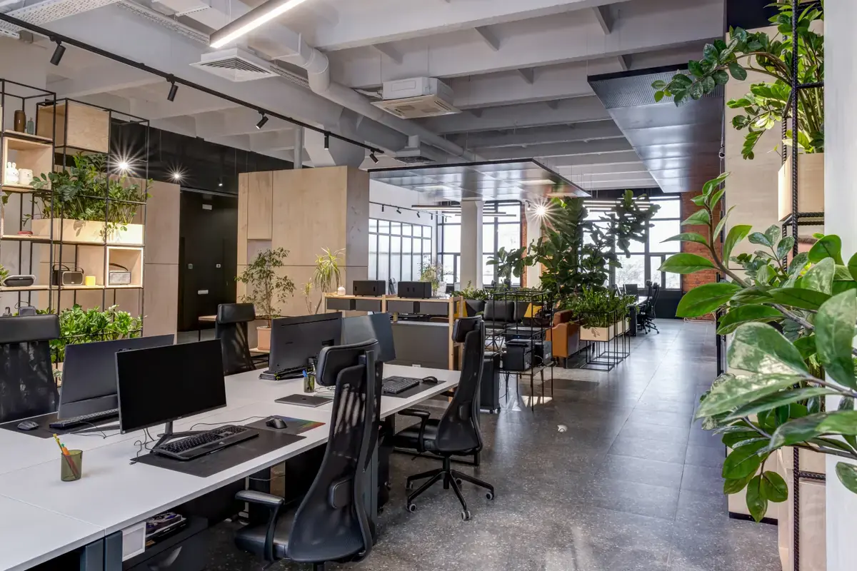 Commercial office fit-up with custom workstations and glass partitions by Can Do More in Calgary