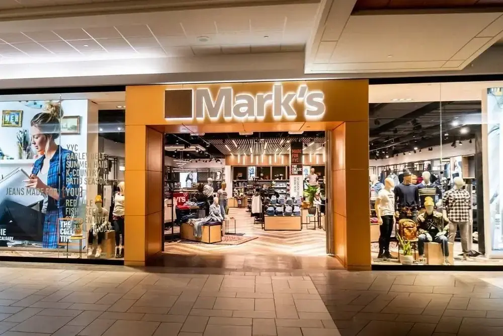 Mark's retail storefront renovation at a Calgary shopping mall by Can Do More