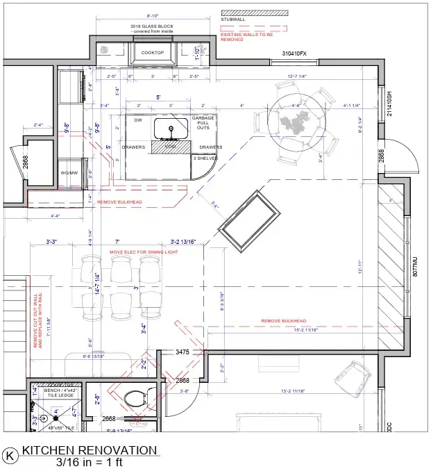 Fordyce ensuite floor plan and architectural drawings