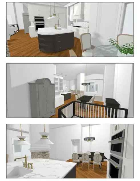 Fordyce living space 3D visualization with staircase
